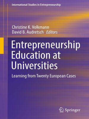 cover image of Entrepreneurship Education at Universities